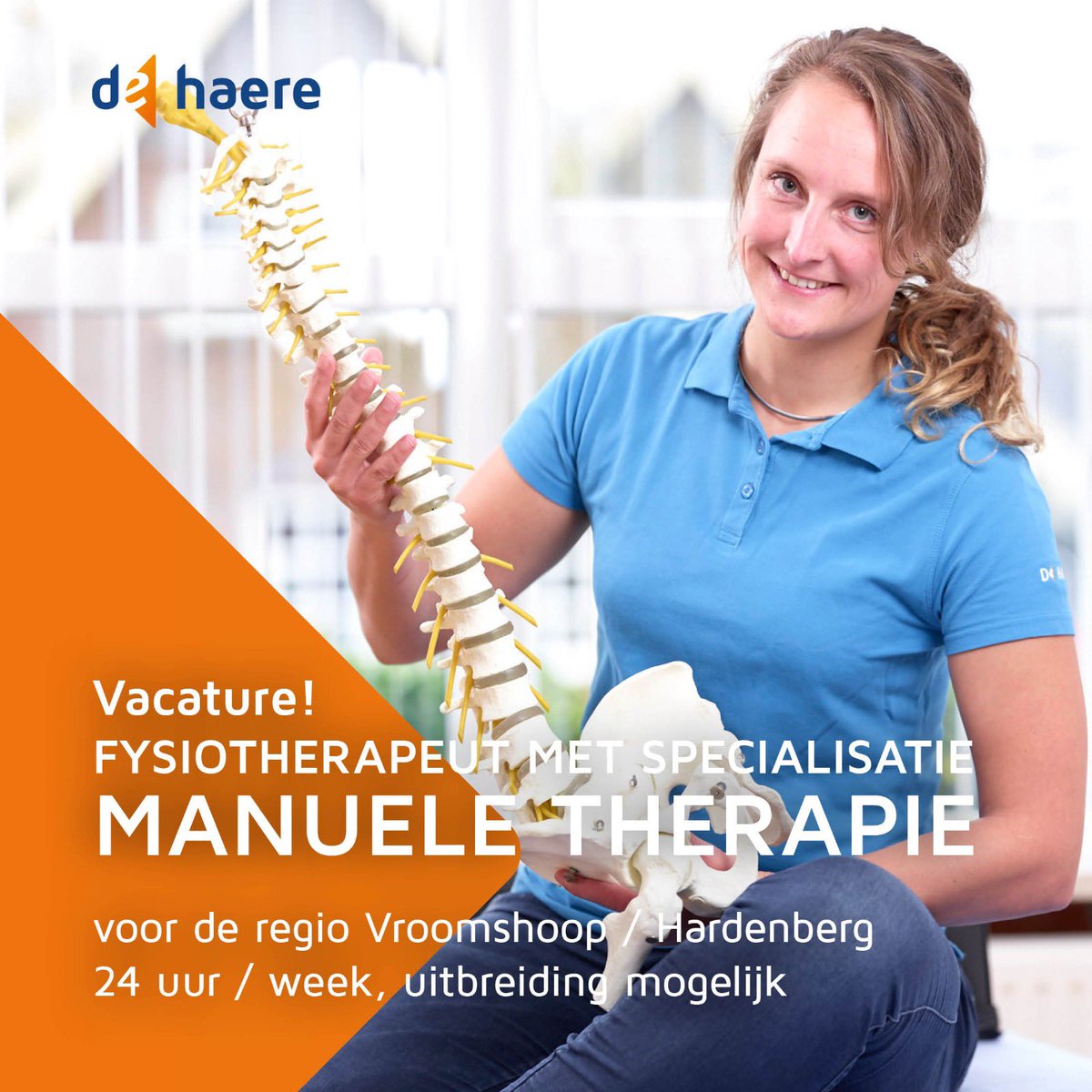 dehaere's tweet image. Vacature-alert! De Haere zoekt een fysiotherapeut met specialisatie manuele therapie.
Op zoek naar een afwisselende baan bij een van de leukste praktijken van de regio? Lees verder..
de-haere.nl/vacatures/vaca…
