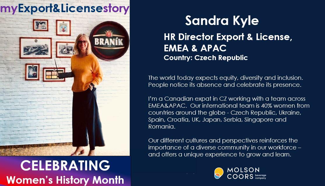 MolsonCoors's tweet photo. As we celebrate Women's History Month, we're spotlighting inspiring women our across our company. Meet Sandra Kyle, our HR Director based in the Czech Republic. https://t.co/eALdZZXt3n