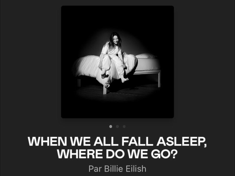 « i have taken out my Invisalign and this is the album »

happy two years to this masterpiece #WHENWEALLFALLASLEEPWHEREDOWEGO 🖤 @billieeilish