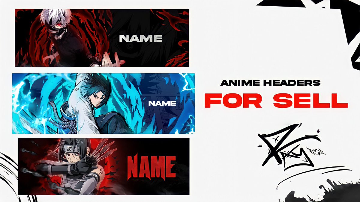 233Rayy's tweet photo. 🔴 Hi so im selling these 3 anime headers, Dm me if u wanna buy any of them! ( i can change the text and font ) https://t.co/Per33WtAH9