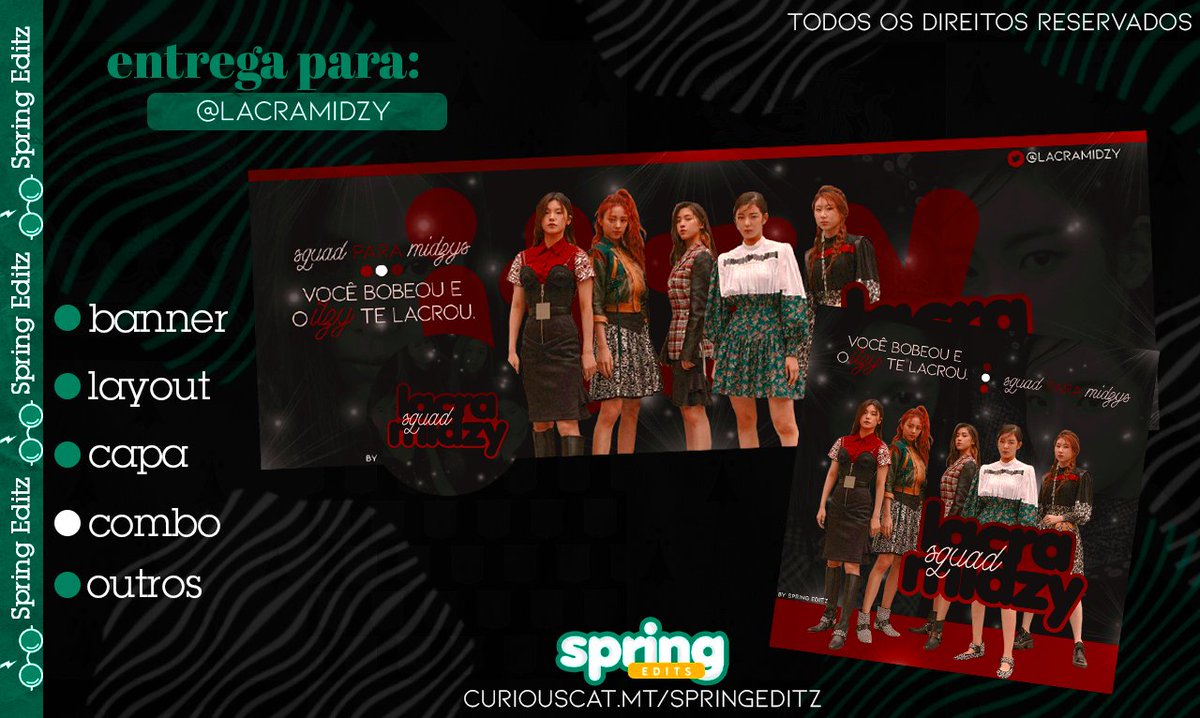 🌿Entrega para: <a href="/lacramidzy/">LACRA MIDZY SQUAD!</a> 
Obrigada pela preferência! 
adm beta