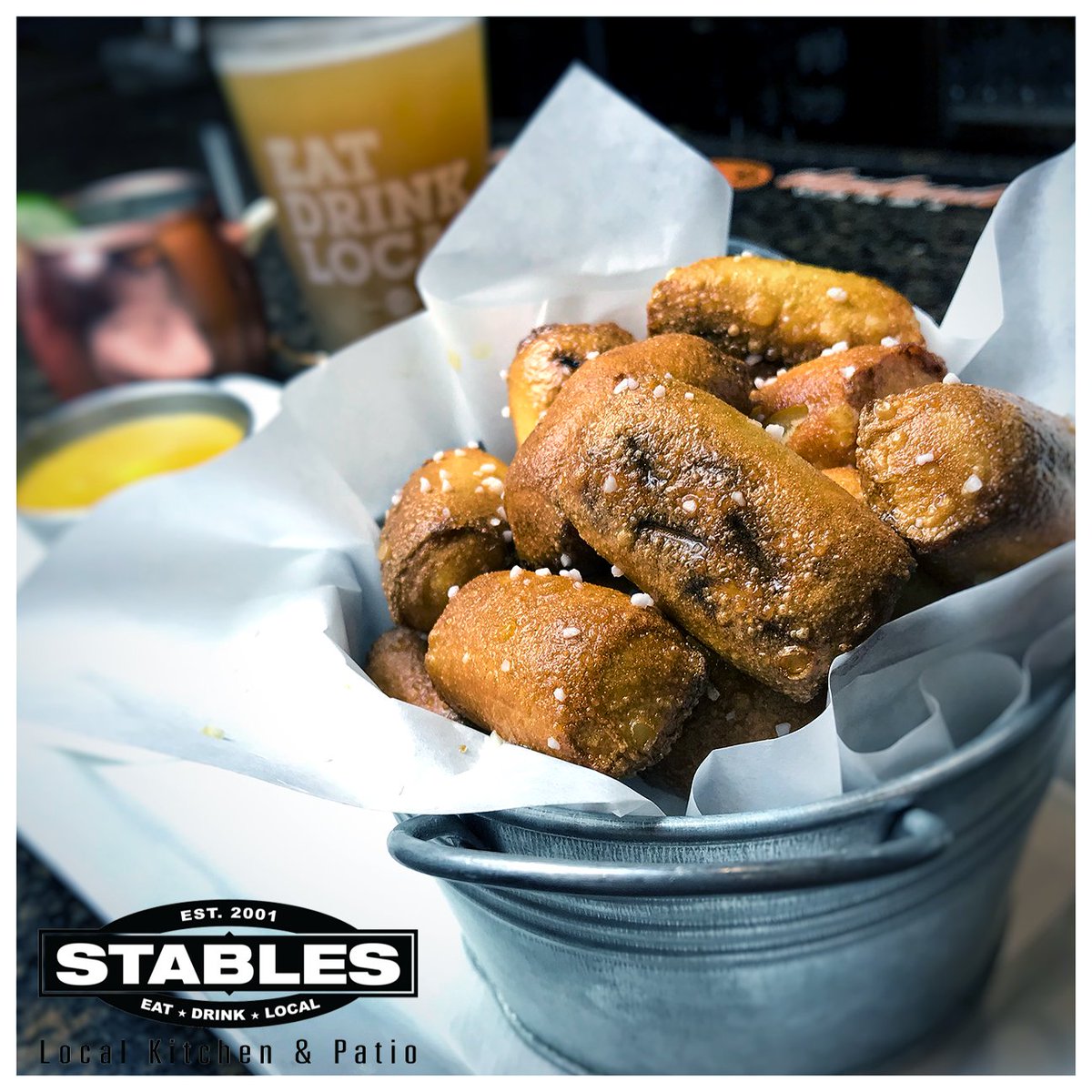 Stables816's tweet photo. What's your favorite Happy App? Happy hour daily from 3pm-6pm! #Stables816 #LocalHappyHour #NorthlandProud #EatDrinkLocal https://t.co/G153K6S4kk