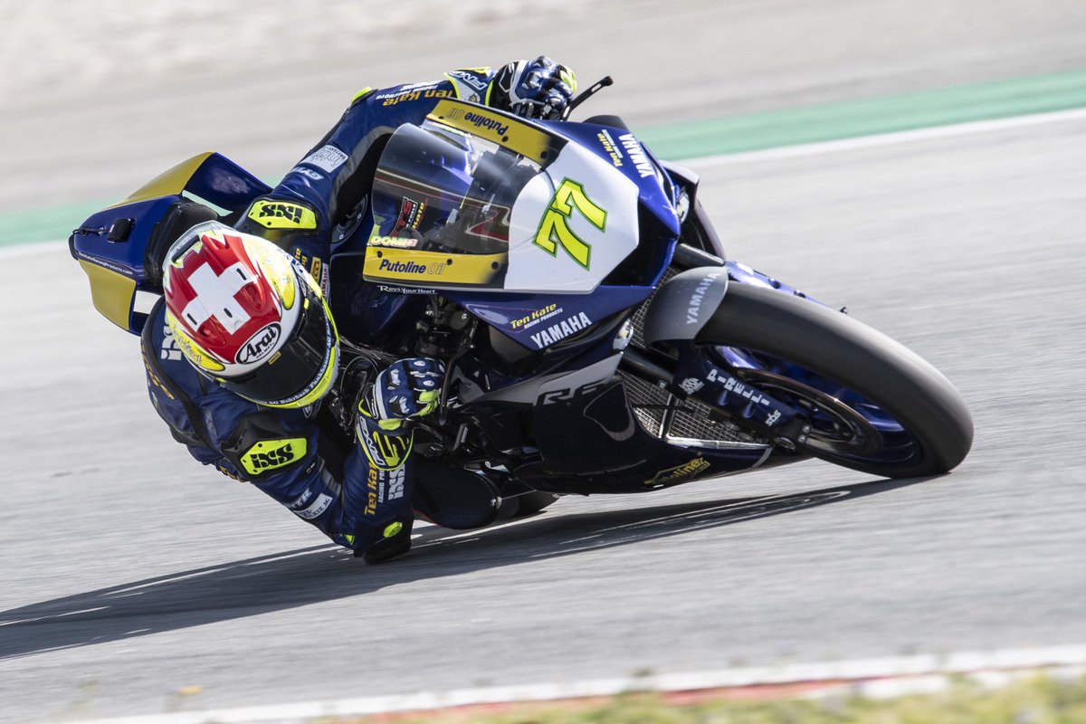 DomiAegerter77's tweet photo. Good work form all @tenkateracingsbk Team #thanks 🅿️1️⃣ in the end and a very good Race pace 🔥
@worldsbk @circuitdebcncat 
😻🏍💨🇳🇱🇨🇭💛💙
#test #finish #on #top #worldspp #supersport #600 #yamaha #r6 #racing #bike #sun #fun #circuit #training #barcelona #fast #watch #ssp #77 https://t.co/phyoKjMQbq