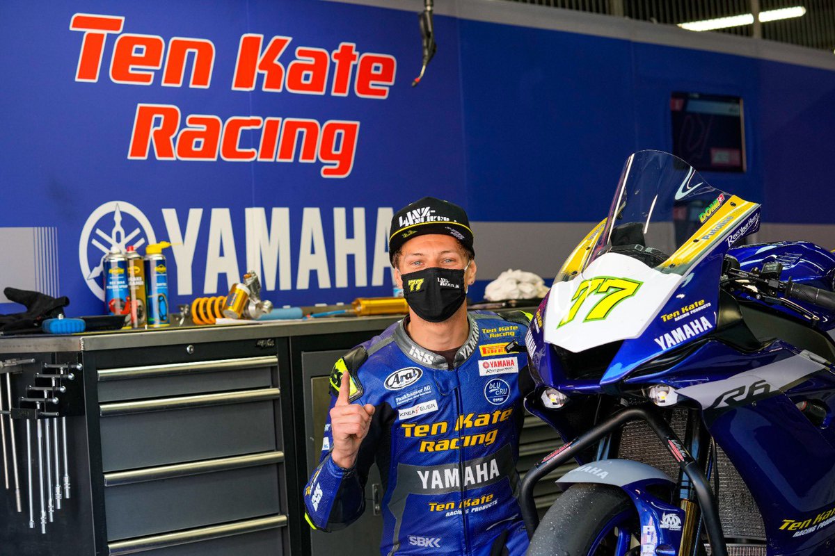 DomiAegerter77's tweet photo. Good work form all @tenkateracingsbk Team #thanks 🅿️1️⃣ in the end and a very good Race pace 🔥
@worldsbk @circuitdebcncat 
😻🏍💨🇳🇱🇨🇭💛💙
#test #finish #on #top #worldspp #supersport #600 #yamaha #r6 #racing #bike #sun #fun #circuit #training #barcelona #fast #watch #ssp #77 https://t.co/phyoKjMQbq