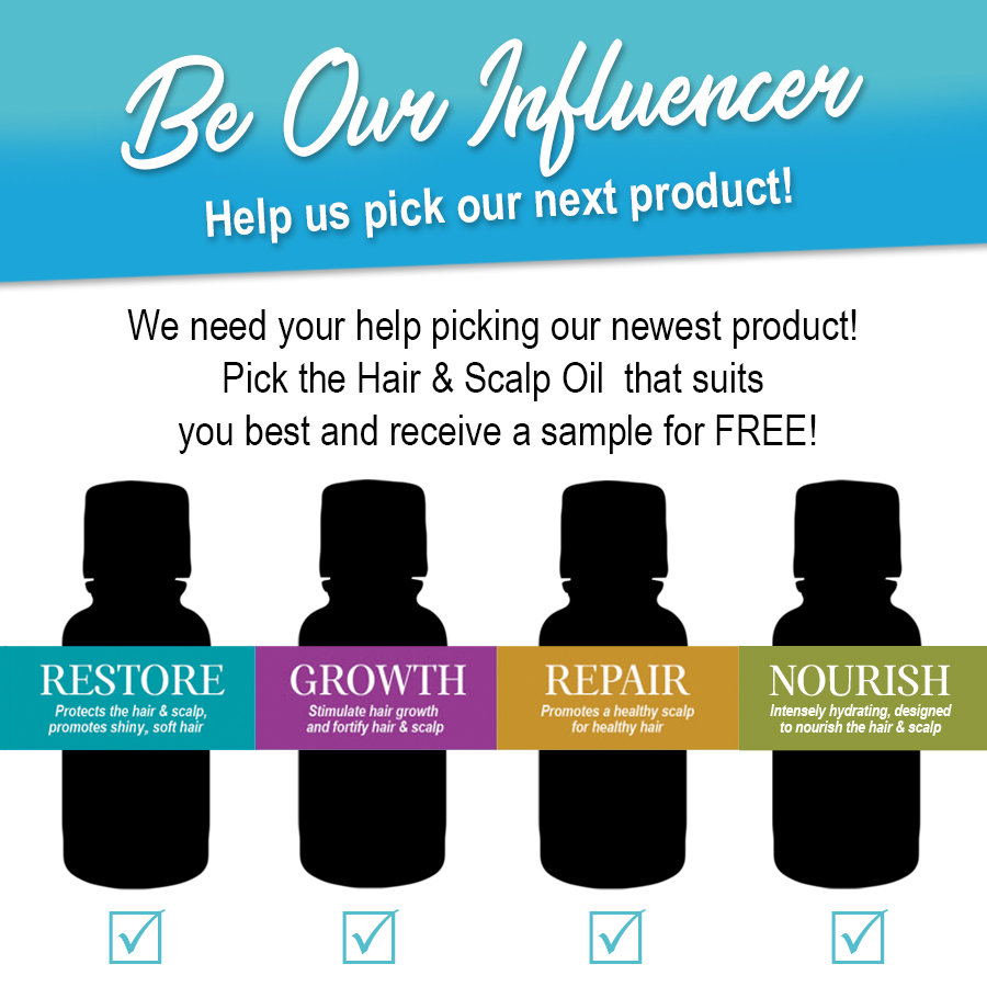 We know how important your hair care routine is, which is why we need your help picking out our next product! For a limited, time you can try out a sample of one of our hair oil options for FREE! Get yours here: info-6a088.gr8.com 

#aromatherapy #naturalhaircare #plantbased