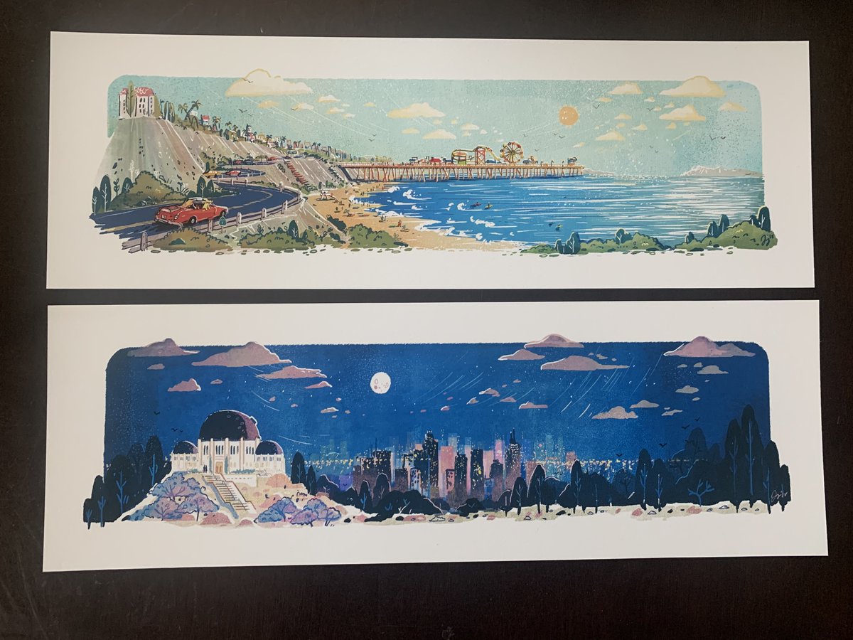ChloeLerit's tweet photo. Another #WonderConAtHome purchase came today from Art of Josey Tsao. I'm a Los Angeles native & these stunning prints of Santa Monica and the Griffith Observatory captured my heart. "Constellations Keep: Night Edition" is for story inspirations! 🙂
Etsy: https://t.co/bTsKTEb8LY https://t.co/YSqVvBmHGs