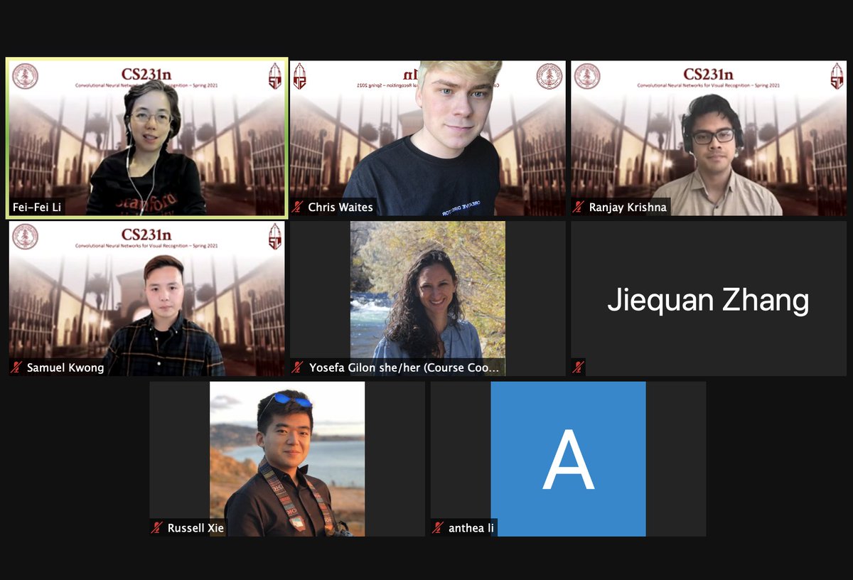 The first lecture of the Spring 2021 iteration of CS231n was a success! Stay tuned on course progress at cs231n.stanford.edu, featuring instructors <a href="/drfeifei/">Fei-Fei Li</a>, <a href="/RanjayKrishna/">Ranjay Krishna</a>, and <a href="/danfei_xu/">Danfei Xu</a>.
