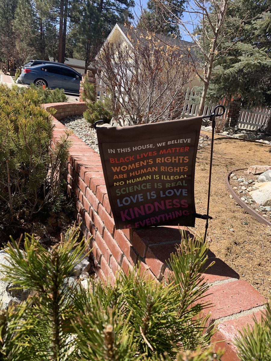 ActOut's tweet image. Love it when I see this sign in a Republican dominant city! Thank you Debra for making #BigBear beautiful with your activism and presence! #Progressive #EqualRights #BLM #BlackLivesMatter #LGBTQRights #Kindness