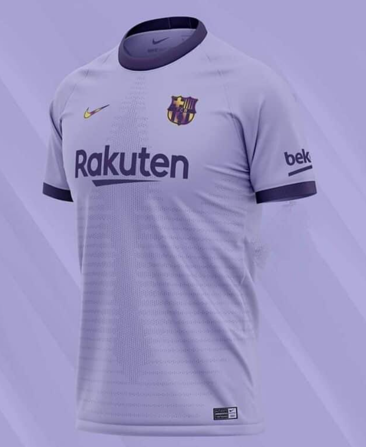 camisa do barcelona lilás