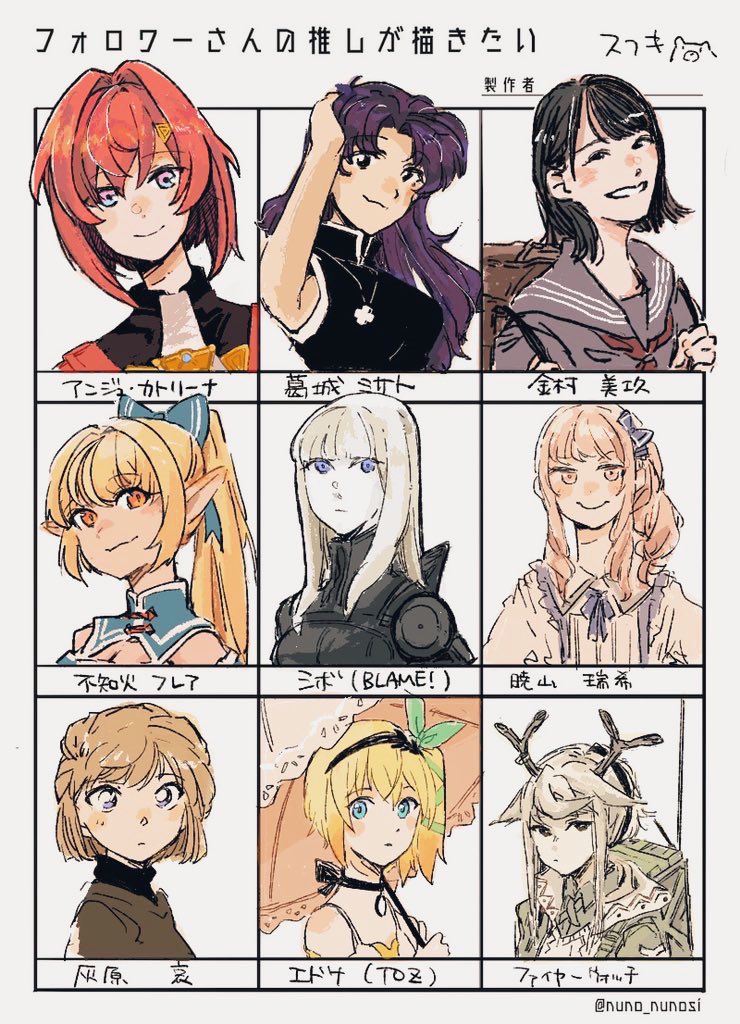 #今月描いた絵を晒す
見事にバラバラ 