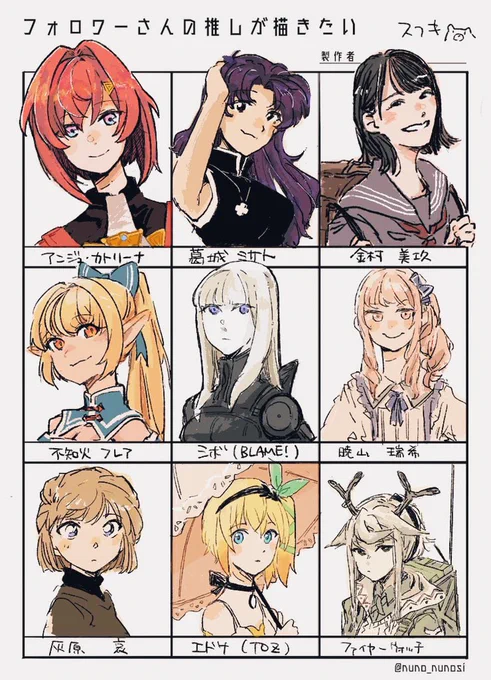#今月描いた絵を晒す
見事にバラバラ 