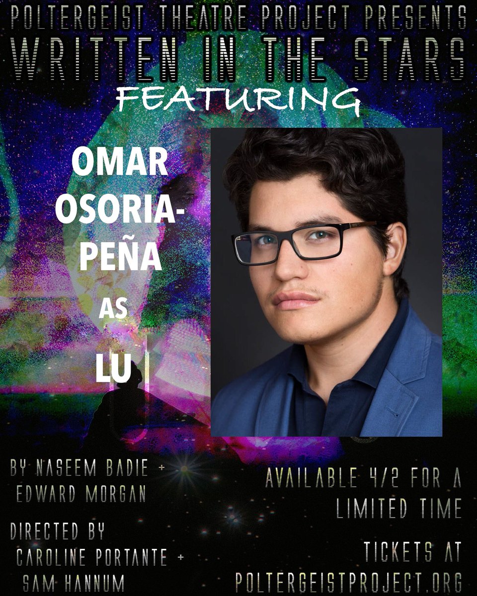 PoltergeistThe1's tweet photo. (1/2) We're 3 DAYS AWAY from the debut of our radio play &amp; we're counting down announcing our amazing cast! Have you gotten your tickets at https://t.co/GgO65K4t1m yet?

Omar Osoria-Peña (He, Him) has been rejuvenated to be a part of this process and inhabit this world! https://t.co/YYM1Qb9lRz