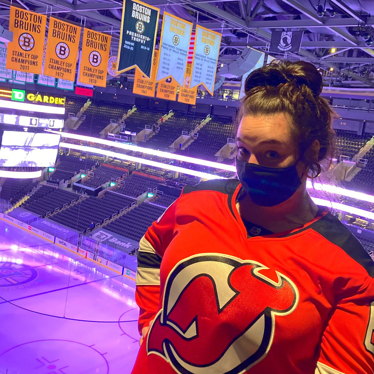 WillMatica's tweet photo. Behind enemy lines @DaleEArnold @NJDevils @NHLBruins https://t.co/HuWe7pkvhz