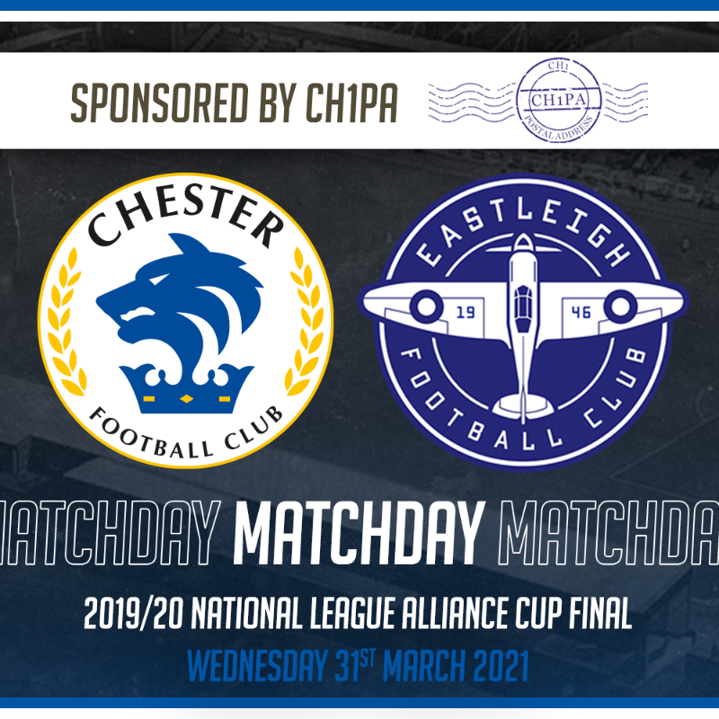ChesterFC's tweet photo. 🏆 Cup Final Matchday for @CFCYouthAcademy!

🆚 @EastleighFC U-19's
⌚️ 7pm
🏟️ Sixways Stadium
❌ Behind closed doors
📻 Free commentary @SealsLive 

🔵⚪️ #InItTogether #UTS 🦭🦭