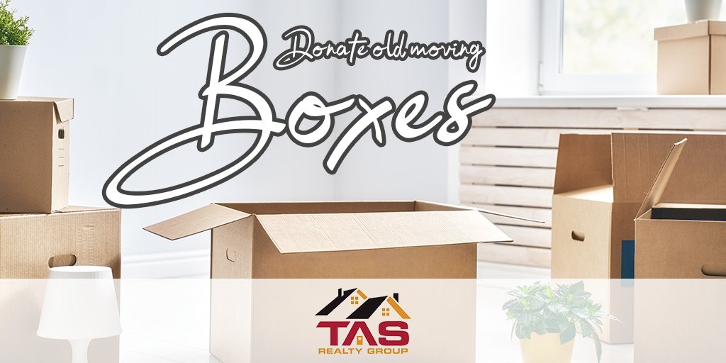 TASRealty's tweet photo. Check with your local library, school, charities, or churches to see if they are in need of any of your old moving boxes.  If they do not, recycle or save them for your next big move! 

#tasrealtygroup #houstonrealestateagent https://t.co/n1bQ0Tokf8