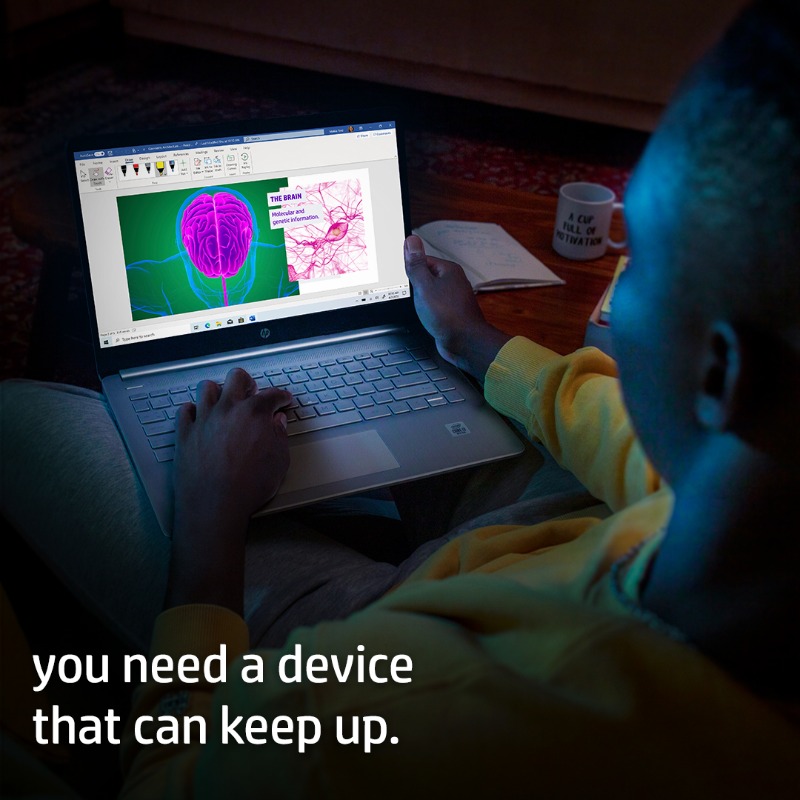 HP's tweet photo. Chase your dreams with HP’s new notebook powered by 10th Gen Intel® CoreTM i3 Processor - For Tomorrow’s Success.