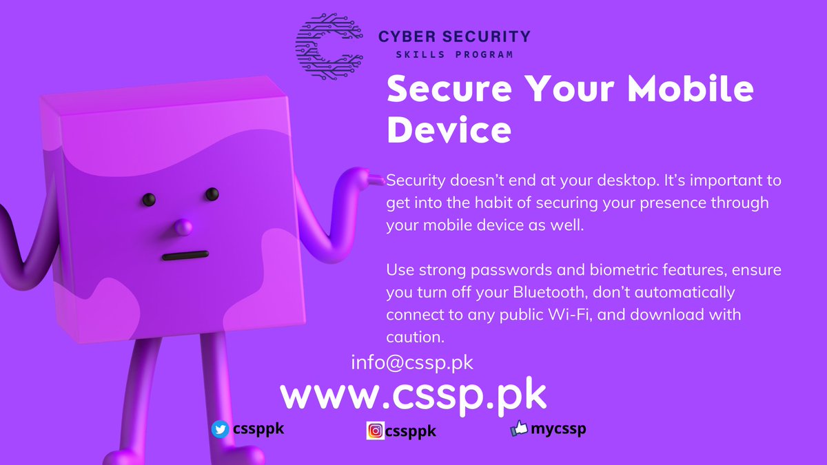 cssppk's tweet photo. Beome Cyber Smart and educate other too.

Learn more on https://t.co/GPsclZu1Sq

#DigitalPakistan #TEVTA #KamyabJawan #Hunarmand #KamyabJawanProgram #cssppk #cybersecurity #schools #Pakistan #csspbytes #freelancing #cssp https://t.co/aD6NEu89SN