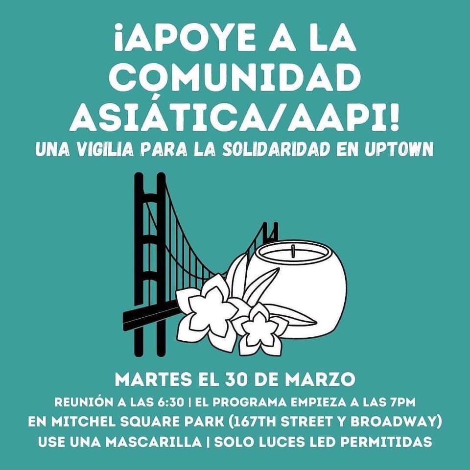ObamaDems's tweet photo. #Uptown neighbors: please join us as we stand w/ our Asian-American &amp; AAPI neighbors against the tide of racist violence their community is  being subjected to across our country. Tonight, 6:30PM. #StopAsianHate #StopAsianHateCrimes https://t.co/XSSNppGylP