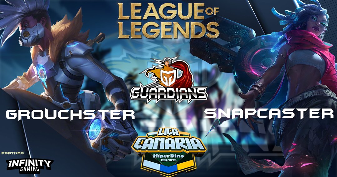 Guardians_EC's tweet photo. 📢Hoy tenemos batalla de titanes en La Open Cup #4 de #LeagueOfLegends ARAM 1 VS 1 en @LigaCanaria 

Nuestros ⚔️Guardians🛡  darán mucha guerra

🏆 @grouchster1
🏆 @CasterSnap 

Let's go!

#InfinityGaming #westand https://t.co/q9ncc7ULl9