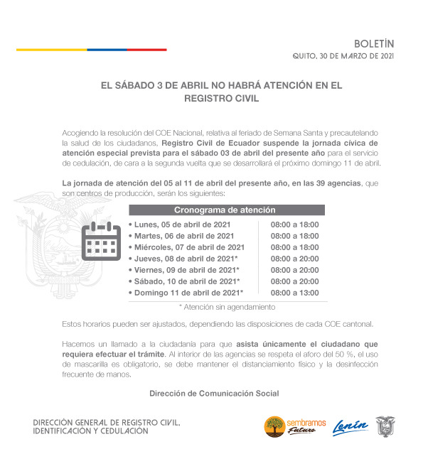 Registro Civil Ecuador 🇪🇨 tweet media