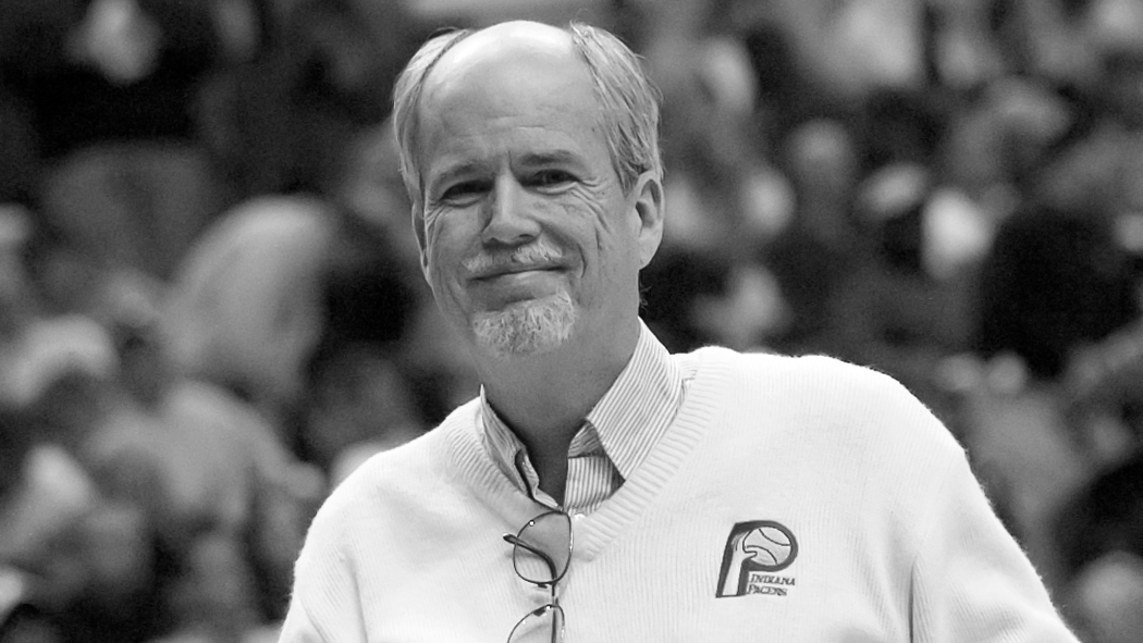 Pacers's tweet photo. We are deeply saddened by the loss of Frank McGrath, a beloved member of our @PacersSportsEnt family. 

💙💛 https://t.co/5BfxjRw6LY