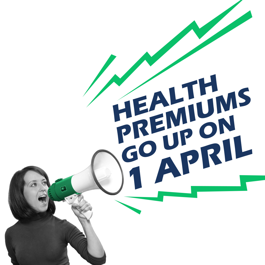 CompareClub's tweet photo. Health funds will raise their premiums by an average of 2.74% tomorrow. It's why we're shouting loudly for all Australians to check if they cut the cost of their cover. https://t.co/c5yotw8GPr