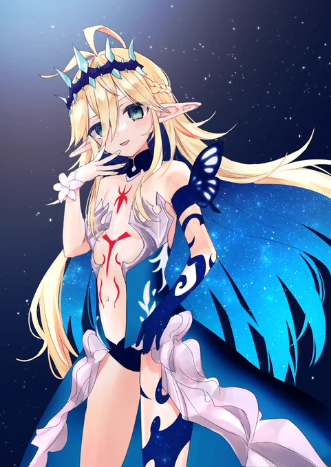 こっちはskeb絵です。普段描かないタイプの絵? #Commission 