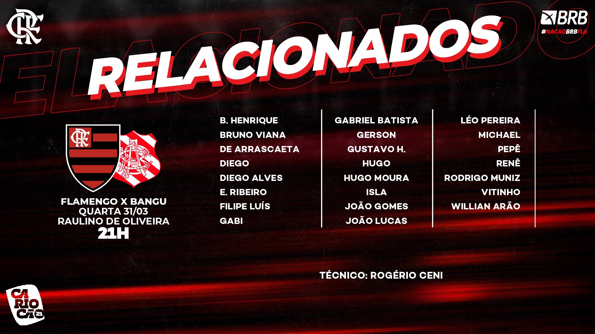 Flamengo relacionados Bangu