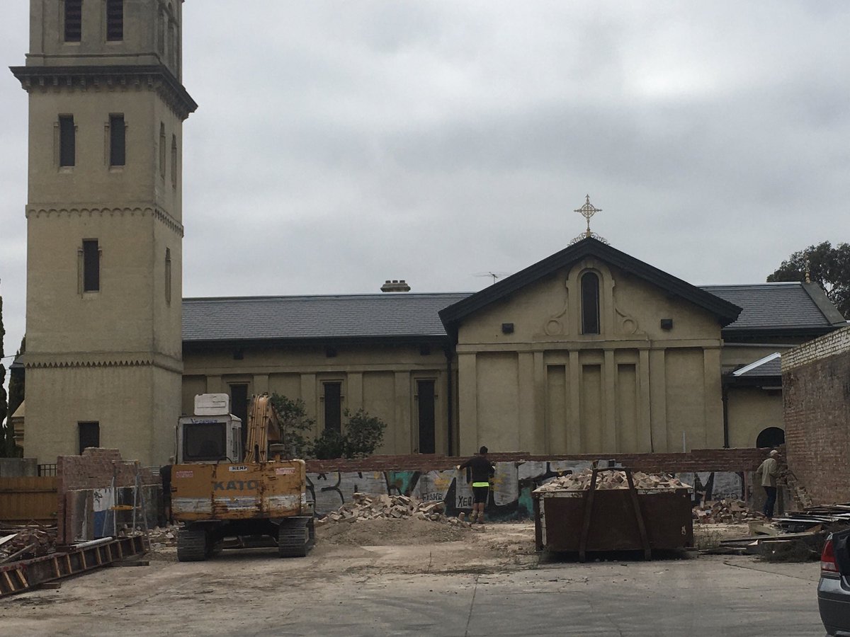 So Christ Church begins to open up to the Sydney Road. No trumpets, but Joshua eat your heart out...