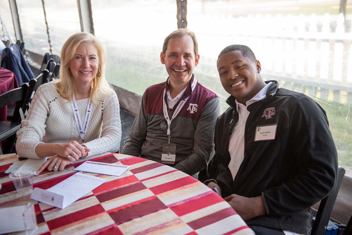 12thManFndtn's tweet photo. When a critical need and a common goal collided, Stacy ‘81 &amp; Tom ‘81 Light found a reimagined purpose for giving to the 12th Man Foundation. 

Read more about how the generous Aggie couple helps provide valuable resources for Aggie student-athletes:  📝https://t.co/ZjMhI5cRsP https://t.co/bQVuhPt3cm