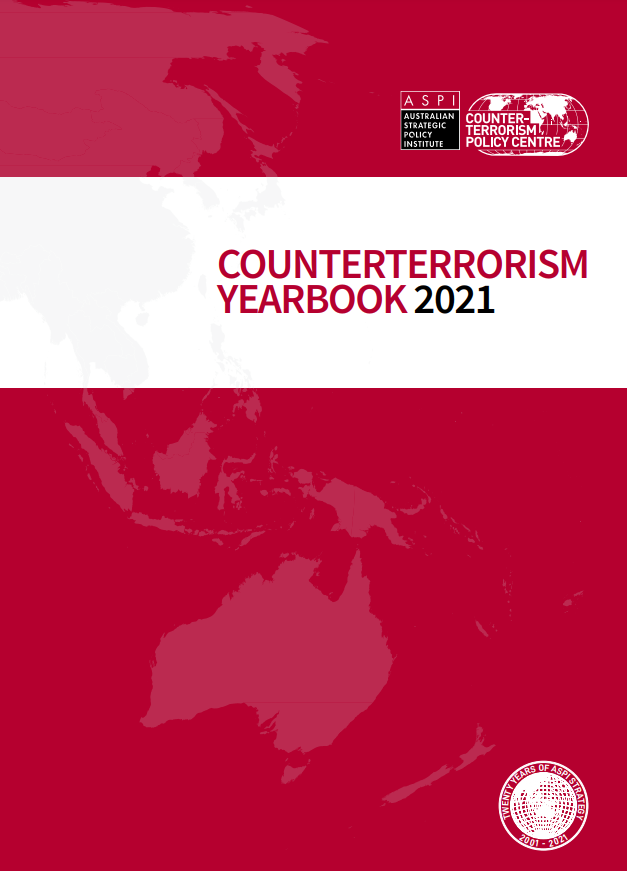 ASPI_org's tweet photo. 🚨NEW PUBLICATION🚨

Today ASPI releases the 'Counterterrorism Yearbook 2021', edited by Leanne Close &amp; @DariImpio. In this edition 29 authors assess current global trends, the impact of Covid-19 on terrorism &amp; prevention strategies

📕 Read the Yearbook: https://t.co/JOx8egAeQO https://t.co/rj9Cblwc2m