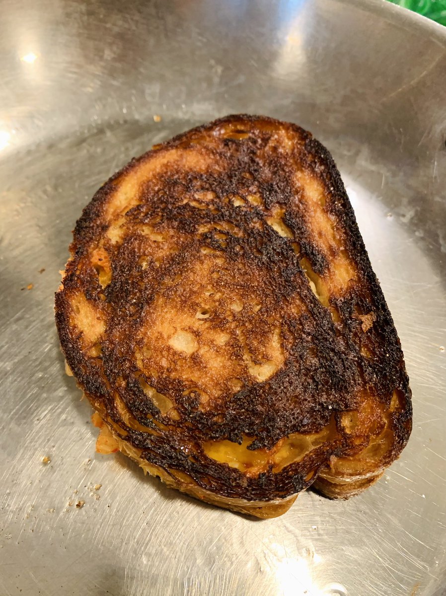 JLHornick's tweet photo. Kimchi grilled cheese
Thank you @nytimes !
Delicious. 
#PathFoodies https://t.co/MXTbufb92e