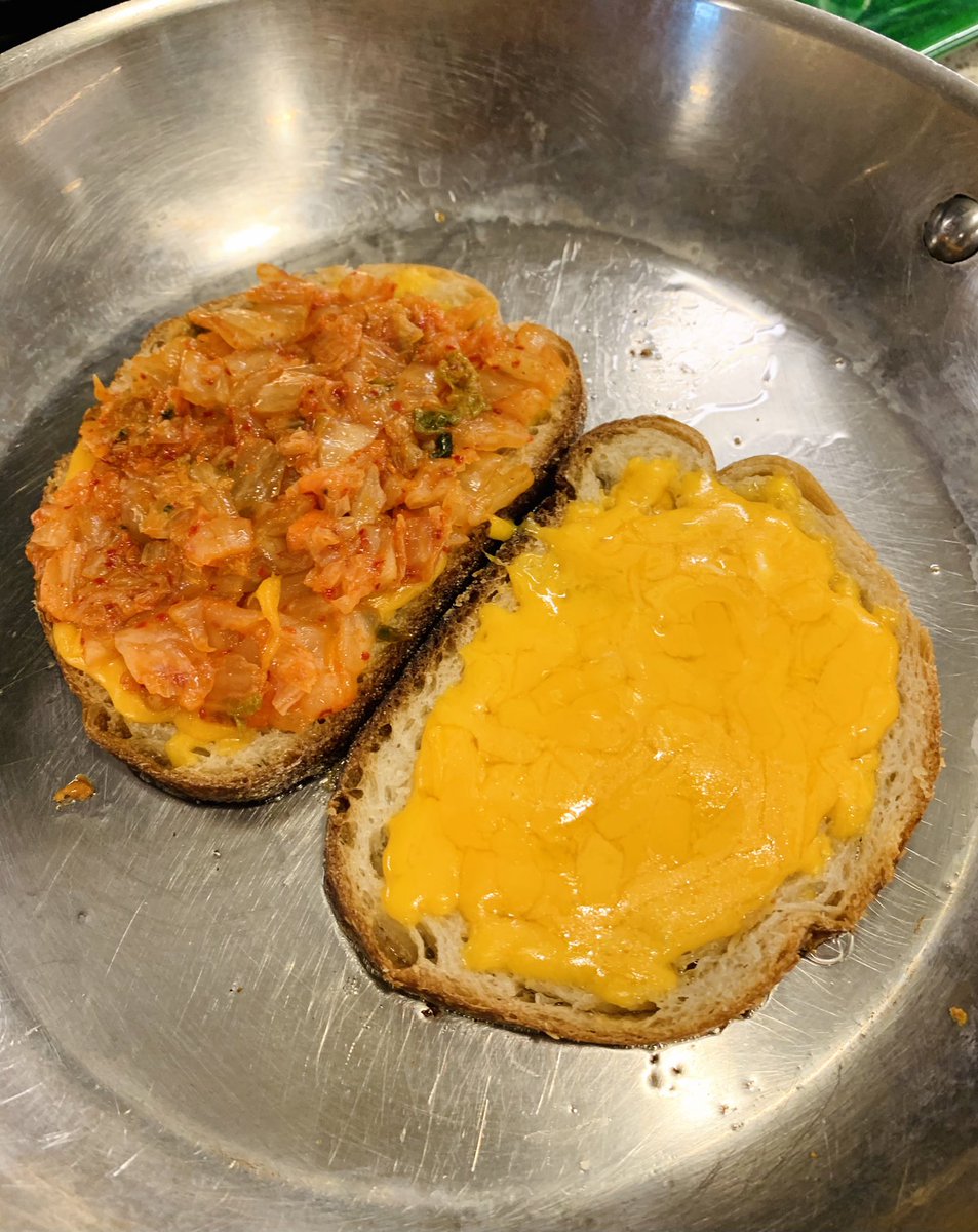 JLHornick's tweet photo. Kimchi grilled cheese
Thank you @nytimes !
Delicious. 
#PathFoodies https://t.co/MXTbufb92e