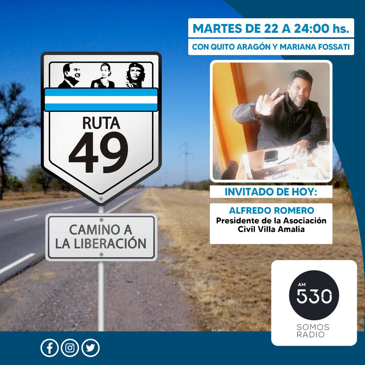 defierroradio's tweet photo. Ruta 49, El Camino de la Liberación 
🛣️4⃣9⃣

¡Conducen @quitoaragon y @MarianaFoss!

Vamos a estar charlando con:
🎙️ Alfredo Romero
🎙️ Mónica Infrán
🎙️ @AleVeraDeFierro
🎙️ @nahuelbeibe

📻 ¡HOY de 22 a 24hs en @somosradioam530!

#Ruta49 🇦🇷 https://t.co/WGVvzGCIP5