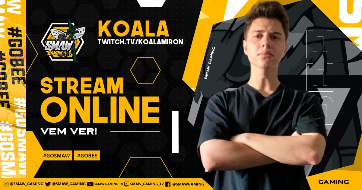 Bora de livezinha? O <a href="/Koala1s/">Bruno Miron</a> está On jogando Fortnite, é só colar!

Twitch.tv/koalamiron

Venha conhecer nosso mais novo streamer!

#GoSMAW #GoBee🐝