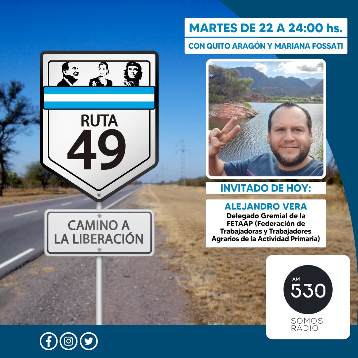 defierroradio's tweet photo. Ruta 49, El Camino de la Liberación 
🛣️4⃣9⃣

¡Conducen @quitoaragon y @MarianaFoss!

Vamos a estar charlando con:
🎙️ Alfredo Romero
🎙️ Mónica Infrán
🎙️ @AleVeraDeFierro
🎙️ @nahuelbeibe

📻 ¡HOY de 22 a 24hs en @somosradioam530!

#Ruta49 🇦🇷 https://t.co/WGVvzGCIP5