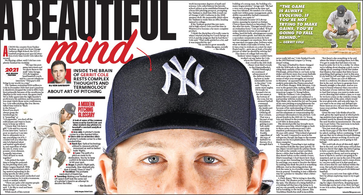 GoodmanHarrison's tweet photo. Fans are back and so is the @nypostsports MLB preview, 36 pages in Wednesday's paper @MikeVacc @Joelsherman1 @NYPost_Mets @GJoyce9 @KenDavidoff https://t.co/95HRFbBIoy