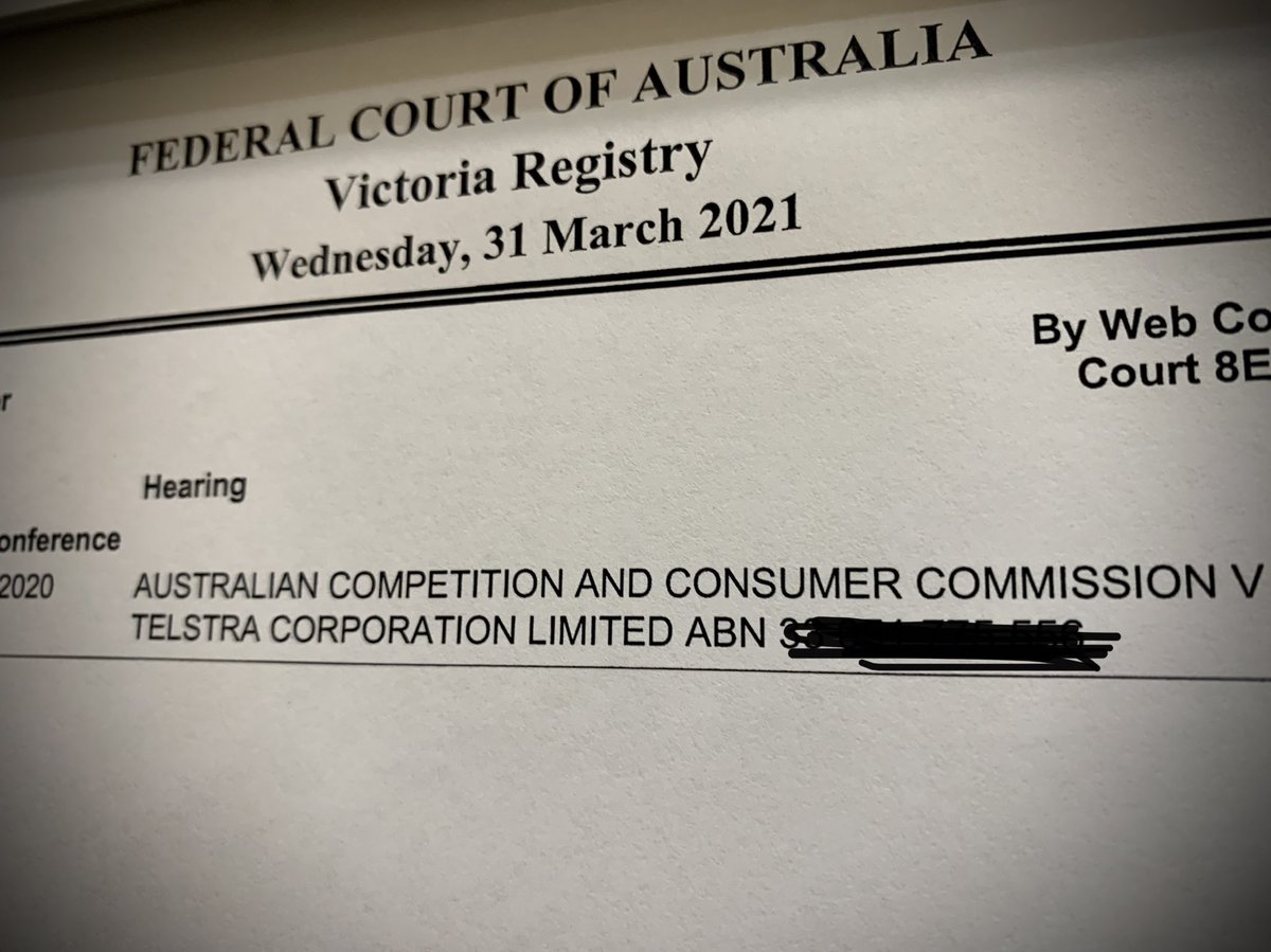 amy_bainbridge's tweet photo. Here we go. ⁦@acccgovau⁩ and ⁦@Telstra⁩ to find out if the Fed Court approves the $50m penalty + remediation for mis-selling phone contracts to indigenous customers. Am scam-protecting telstra’s ABN. ⁦⁦@FCAupdate⁩ ⁦@consumer_action⁩ https://t.co/NccX4g2coE