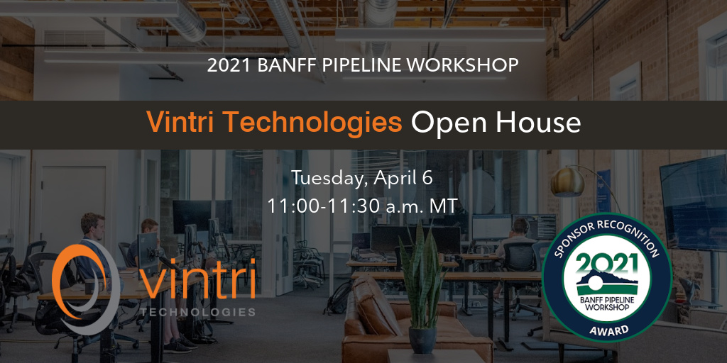 VintriTech's tweet photo. Attending the upcoming 2021 Banff Pipeline Workshop?

Register for the Vintri Open House, held on April 6 from 11-11:30 a.m.

We’ll be showcasing a demo of vintriCORE – the data preparation platform with industry-specific data integrity and traceability.

https://t.co/0n3O3k08iw https://t.co/jxjdYLQh2a