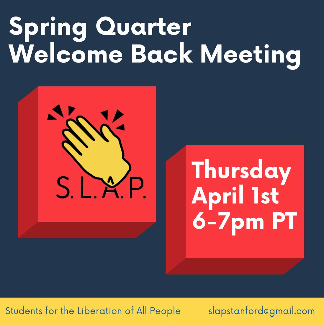 slapliberate's tweet photo. Join us for our first Spring quarter meeting— This Thursday, April 1st @ 6-7 PDT!!✨☄

We’re excited to re-connect and move forward <3 https://t.co/gS0jhzcwum