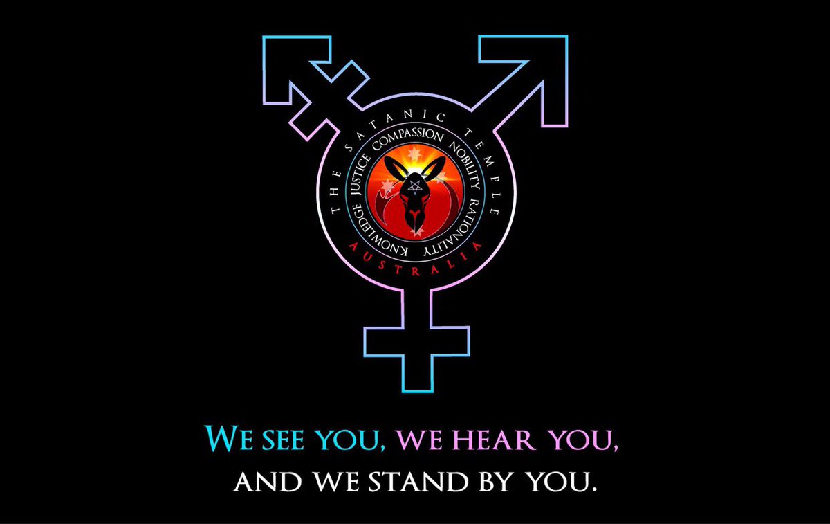 Today is Trans Day of Visibility. The Satanic Temple Australia recognizes and celebrates the experiences and achievements of the transgender and gender diverse community. We see you, we hear you, and we stand by you.