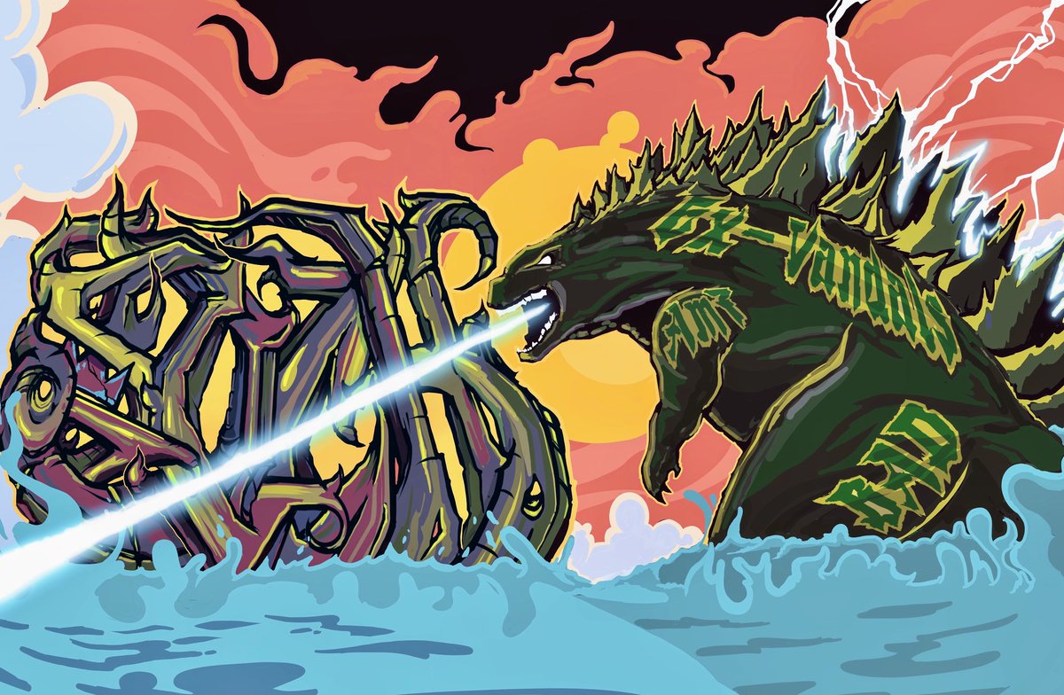 Suchstyles_'s tweet photo. #Godzilla #gojira #godzillakingofthemonsters #legendarygodzilla #legendarykaiju #monsterverse #Such-Zilla #gvk
.
.
#worldbeyond
#godzillavskong
#godzillavskong #onewillfall
.
.
#suchstylesart #such #such1 #suchstyles https://t.co/qs2GdOMS92