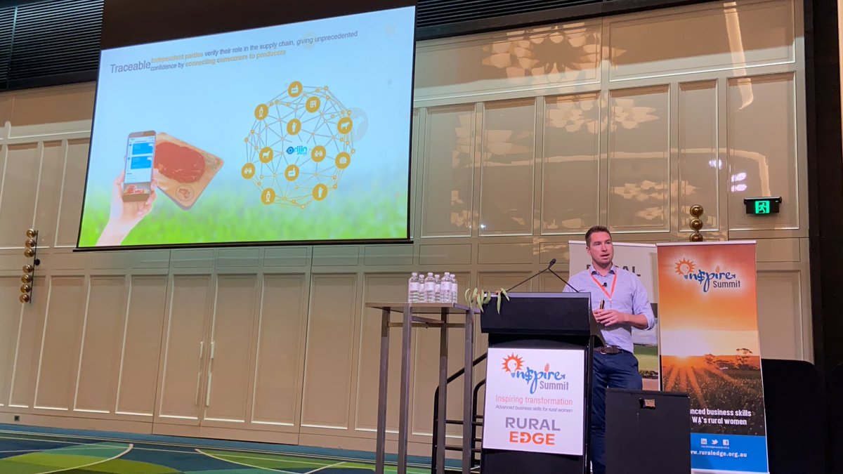 RuralEdgeAus's tweet photo. James Williamson @L28Produce digitisation of export brand into China. Saw opportunity to develop technologies to build 🇨🇳 consumer confidence in traceability of Aussie beef product #inspire2021 https://t.co/wLvWlE4RwA