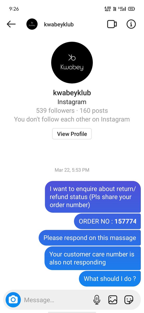 Sarcasmholic1's tweet photo. @kwabey_official @authentic_libra I dm my order details on instagram too, but there is no response I'm so frustrated 😤 https://t.co/ASQZtNC2Nz