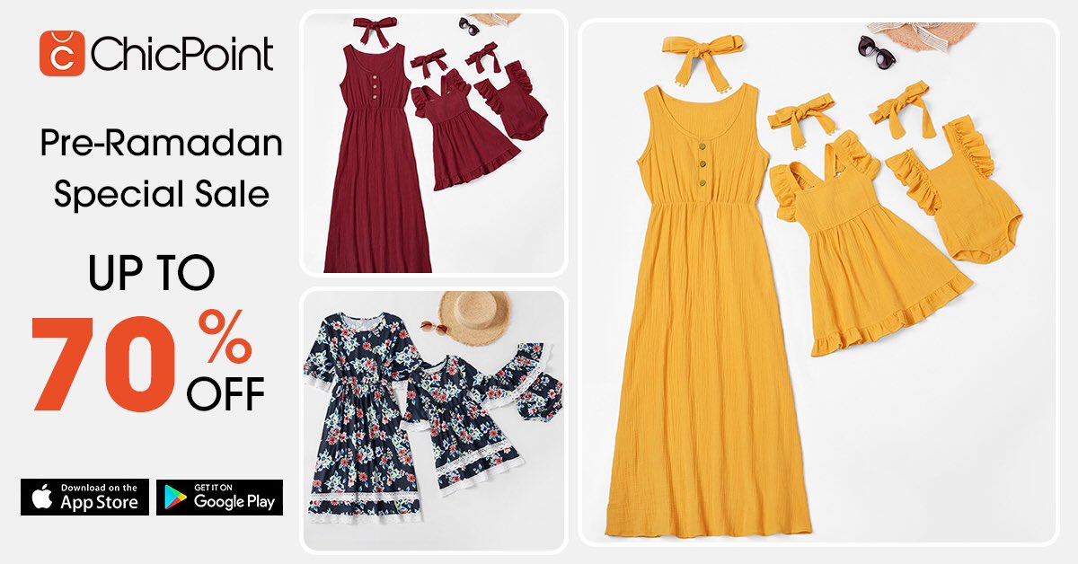 ChicPoint_AR's tweet image. I know you look gorgeous with our new season collection. Up to 70% OFF! Don’t miss this Pre-Ramadan Sale🔥#ChicPoint #ksashopping #kidsfashion #beautiful #onlineshopping