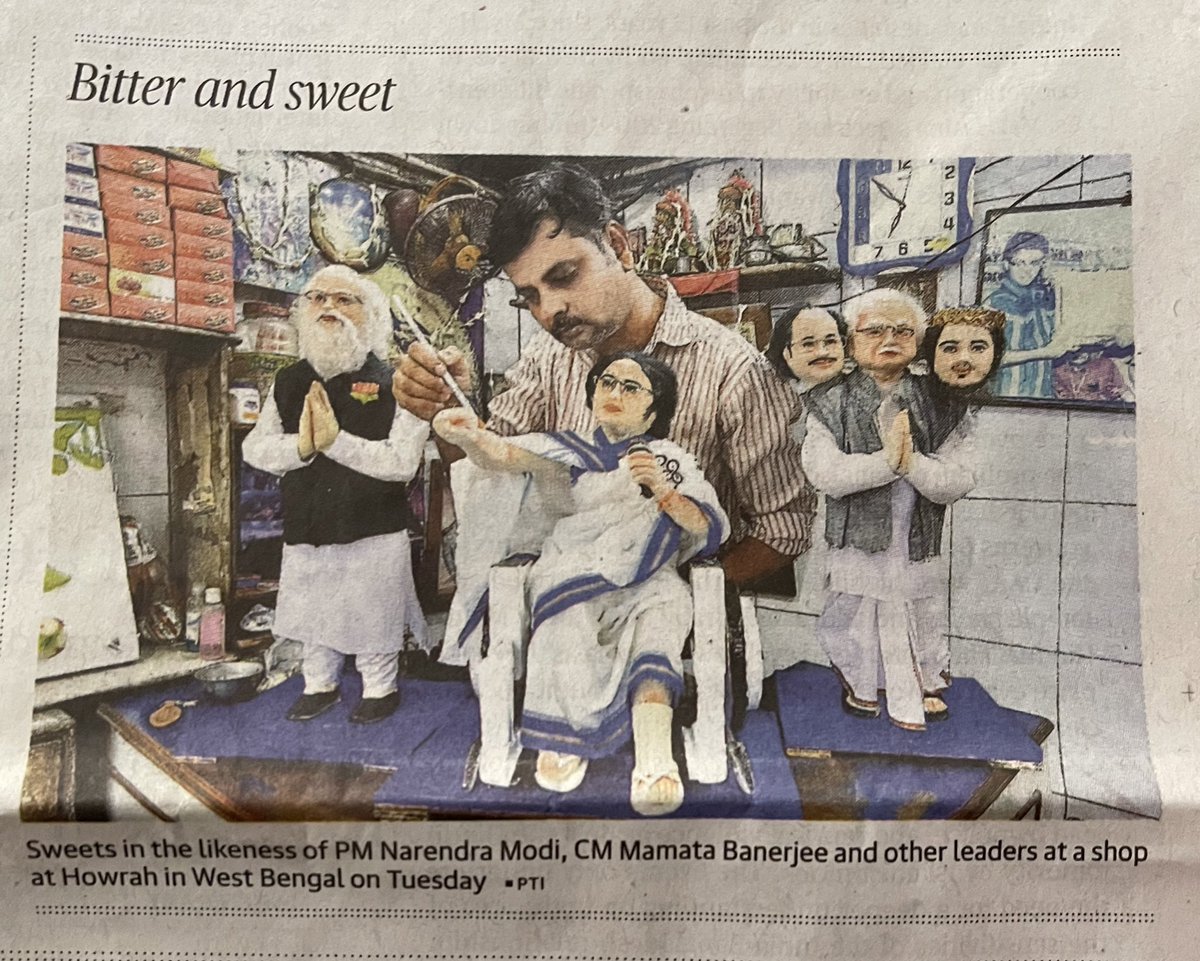 NidhiKulpati5's tweet photo. अब ये भी ....नेता मिठाई 
#BengalElections https://t.co/JewfeBd57n