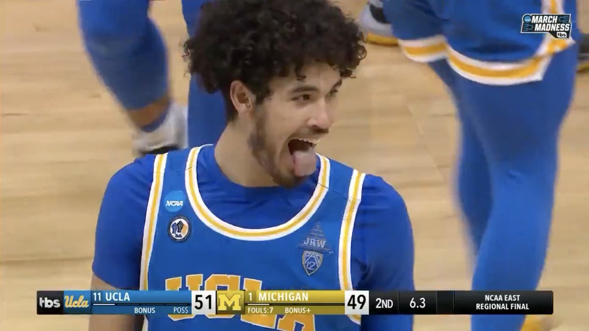 .<a href="/JohnnyJuzang/">Johnny Juzang</a> leads UCLA to the men's Final Four 😤

🔵 28 Pts
🔵 11-19 FG