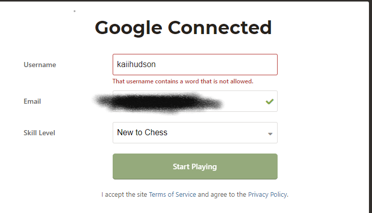 Kaii_Hudson's tweet photo. Why is this not allowed!?
Guess I won't be playing chess :(
@chesscom https://t.co/bahH3xAGKw