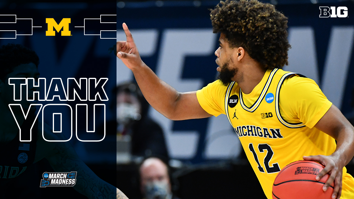 THANK YOU to <a href="/umichbball/">Michigan Men's Basketball</a> for a great #B1GMBBall season👏 👏