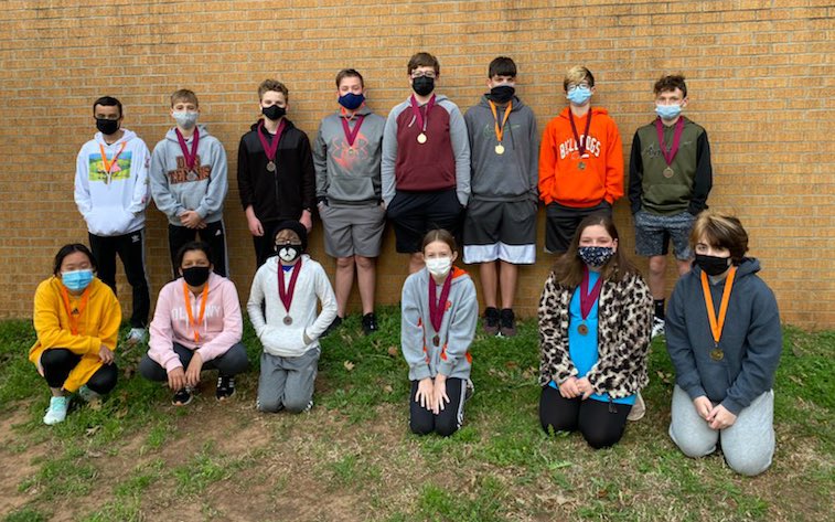 kevinhunter24's tweet photo. Congratulations to ALL of our BMS tennis players. They brought home A LOT of hardware from the Vernon Tournament this past Saturday.  
🥇🥈🥉🖤🧡🎾🧡🖤🥉🥈🥇
#GoBBulldogs #MedalsForDays #BMS2021 https://t.co/8FpmqfoW14